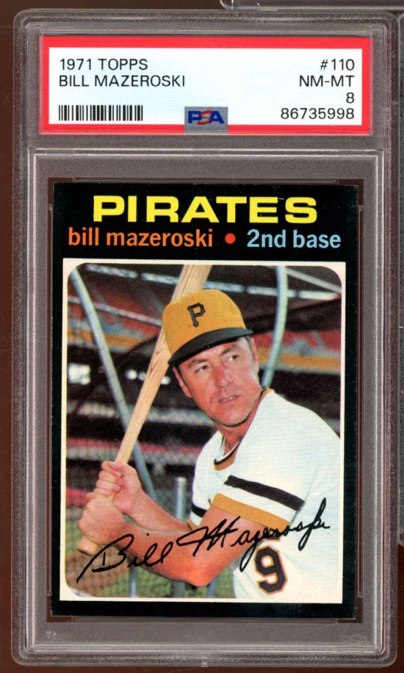 Bill Mazeroski Card 1971 Topps #110 PSA 8 Image 1