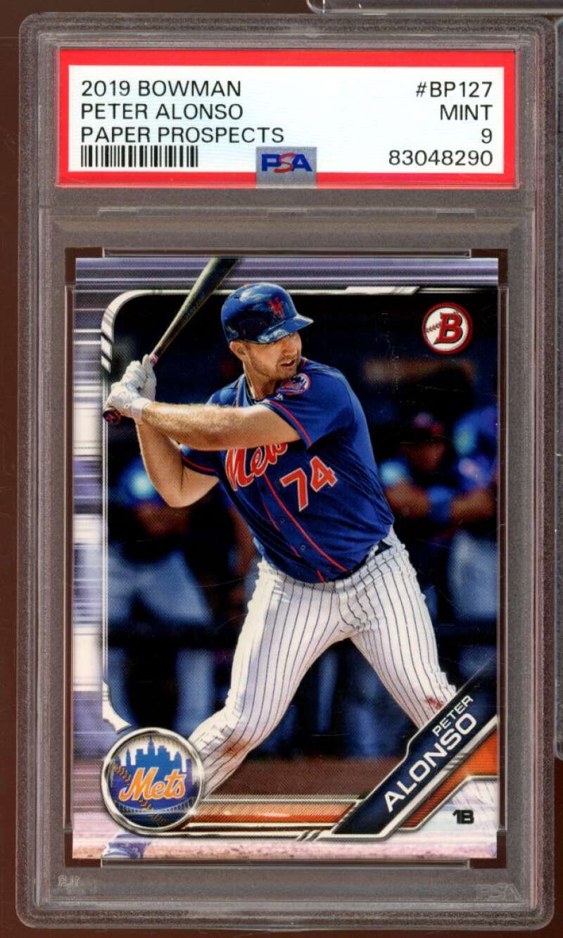 Peter Alonso Card 2019 Bowman Prospects #BP127 PSA 9 Image 1