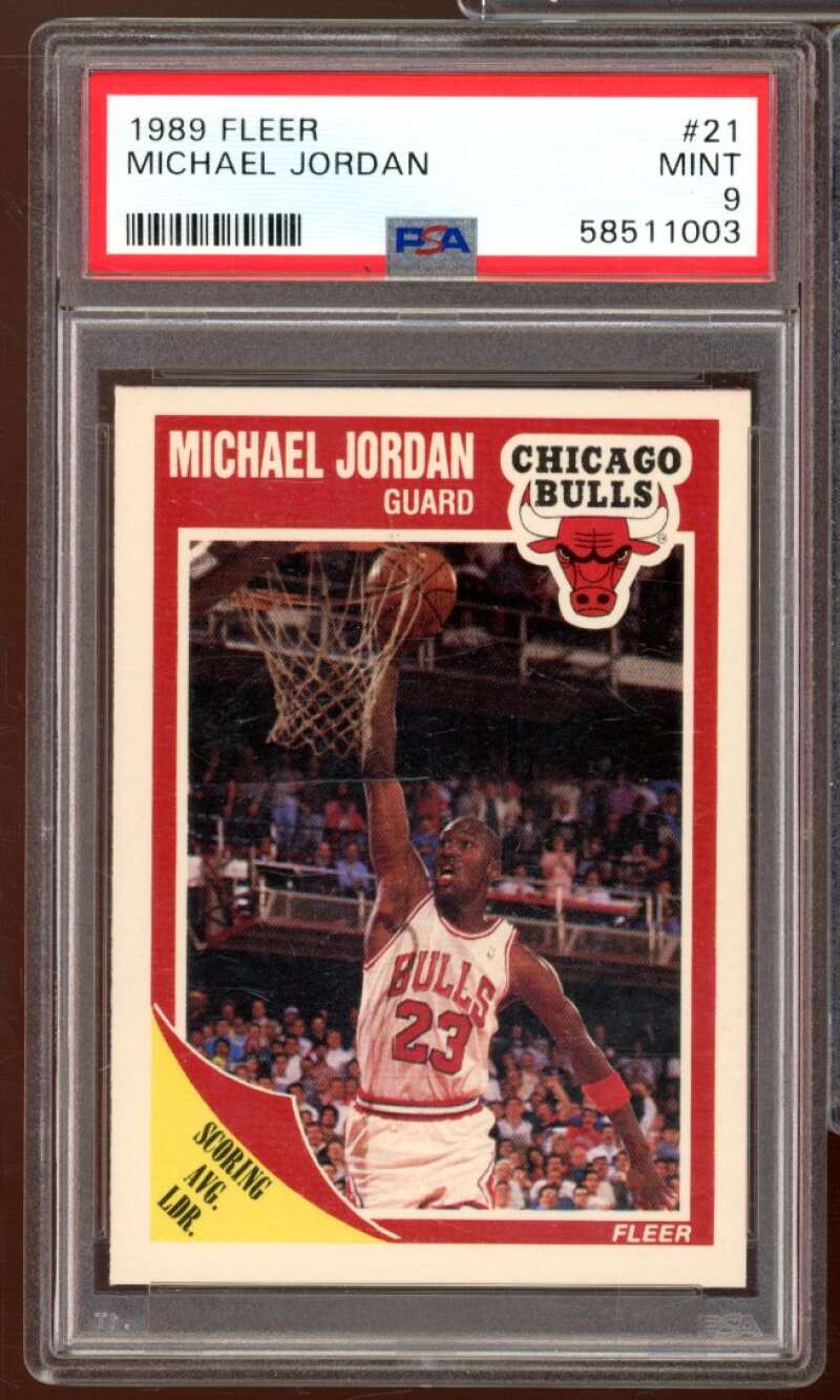 Michael Jordan Card 1989-90 Fleer #21 PSA 9 Image 1