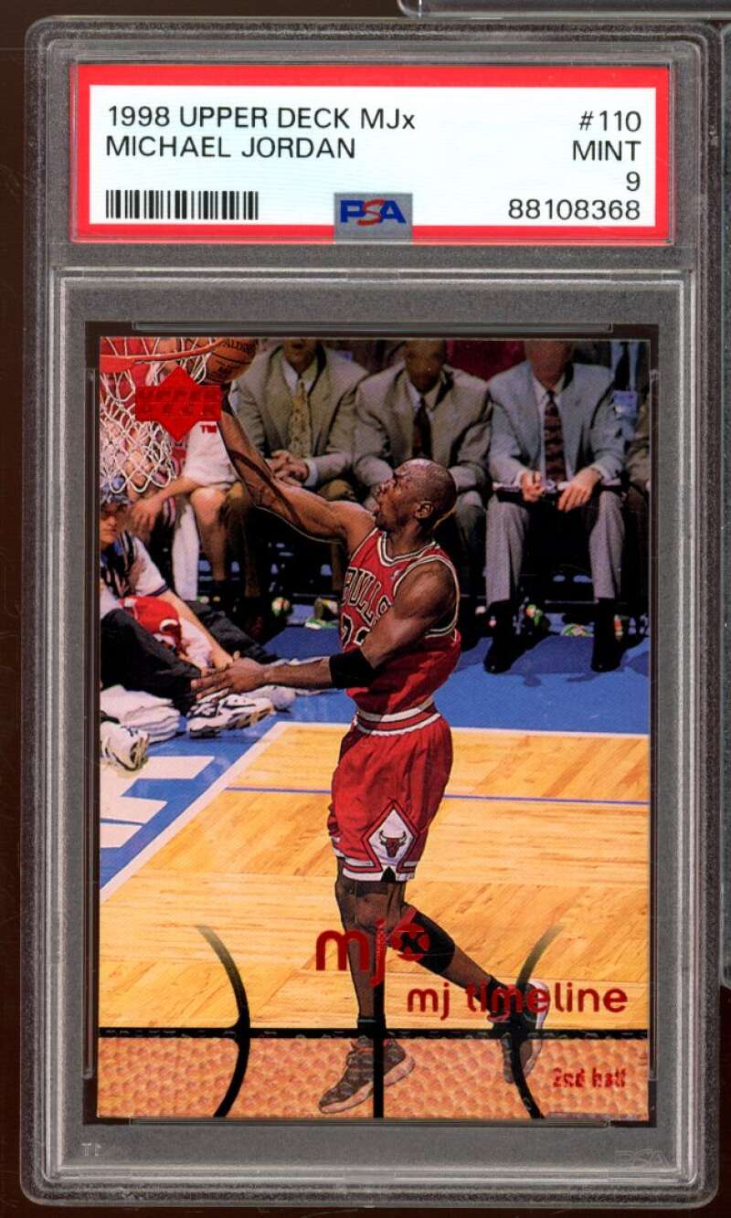 Michael Jordan Card 1998 Upper Deck MJx #110 PSA 9 Image 1