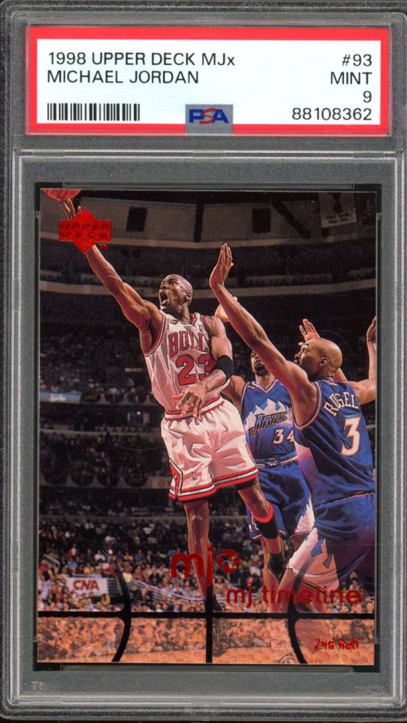 Michael Jordan Card 1998 Upper Deck MJx #93 PSA 9 Image 1