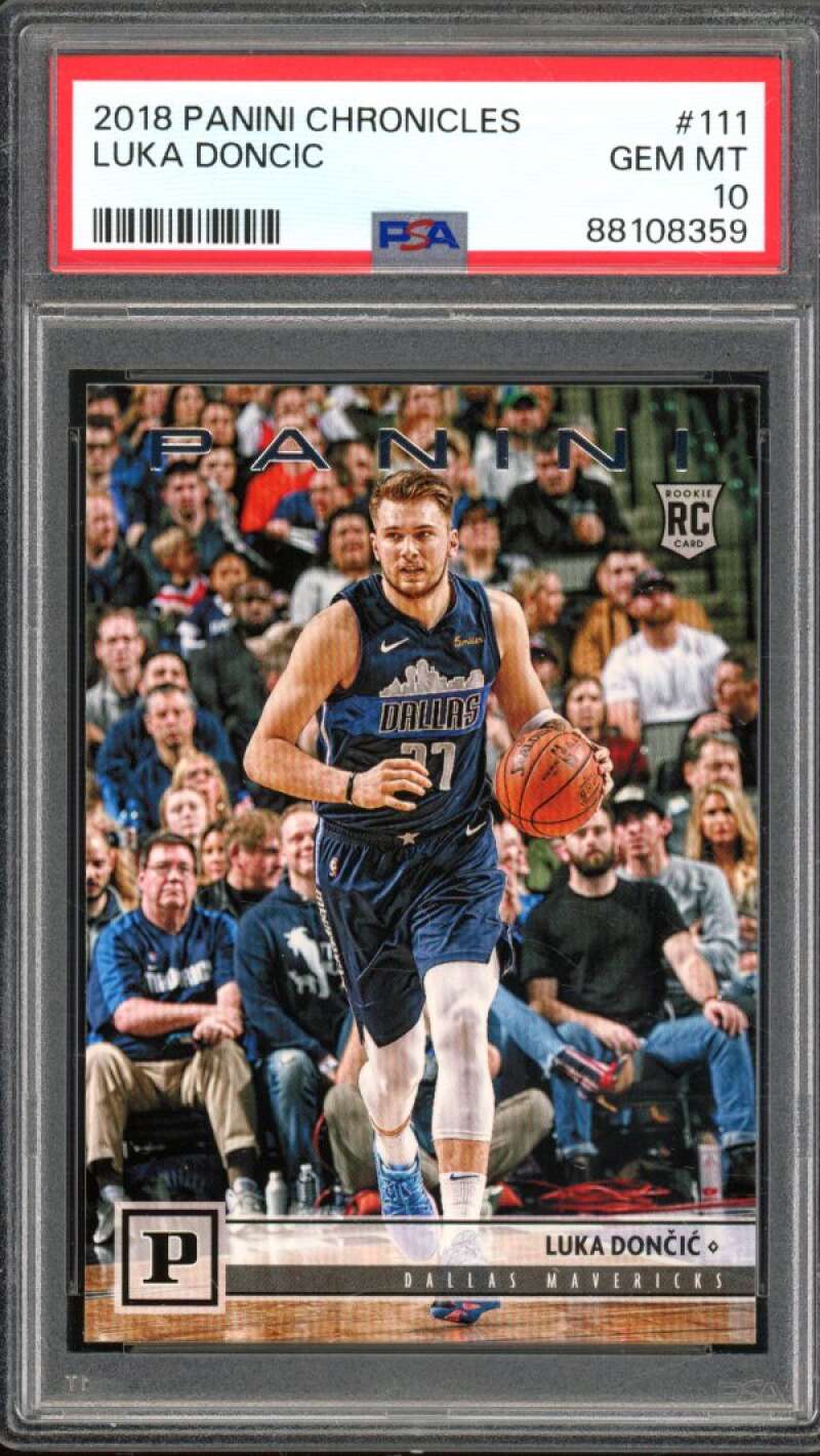 Luka Doncic Rookie Card 2018-19 Panini Chronicles #111 PSA 10 Image 1