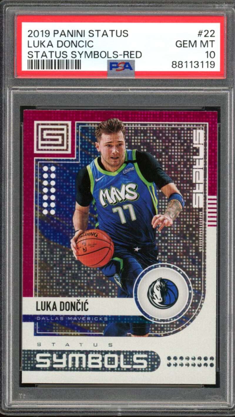 Luka Doncic Card 2019-20 Panini Status Status Symbols Red #22 PSA 10 Image 1