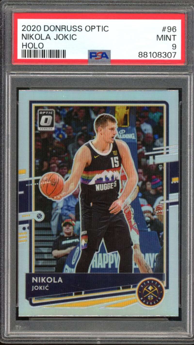 Nikola Jokic Card 2020-21 Donruss Optic #96 PSA 9 Image 1