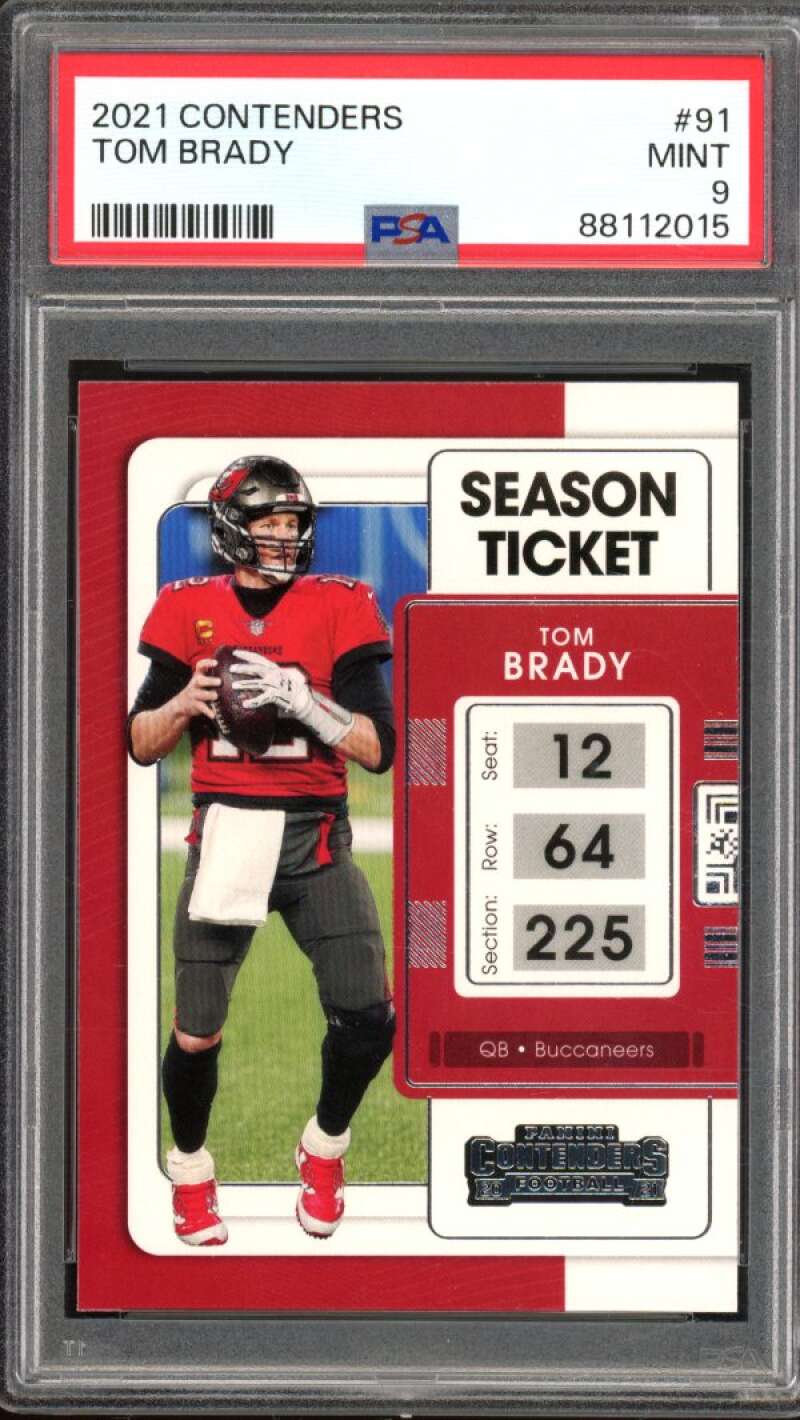 Tom Brady Card 2021 Contenders #91 PSA 9 Image 1