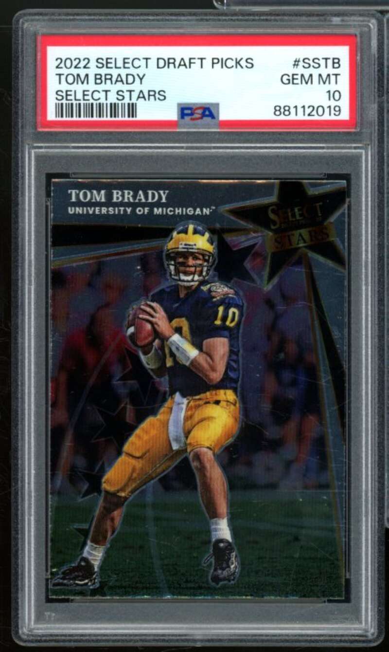 Tom Brady Card 2022 Select Draft Picks Select Stars #SSTB PSA 10 Image 1