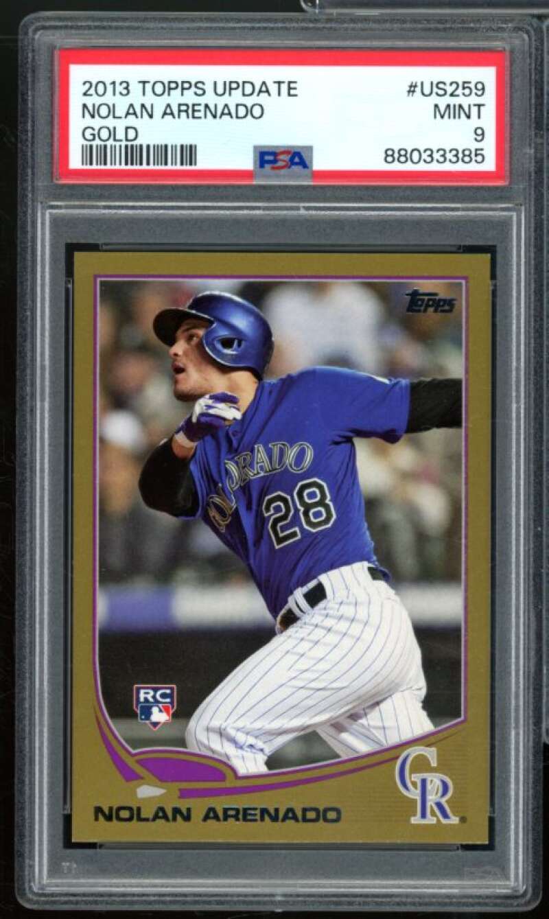 Nolan Arenado Rookie Card 2013 Topps Update Gold #US259 PSA 9 Image 1