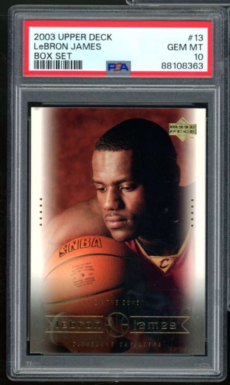 LeBron James Rookie Card 2003-04 Upper Deck Box Set #13 PSA 10 Image 1