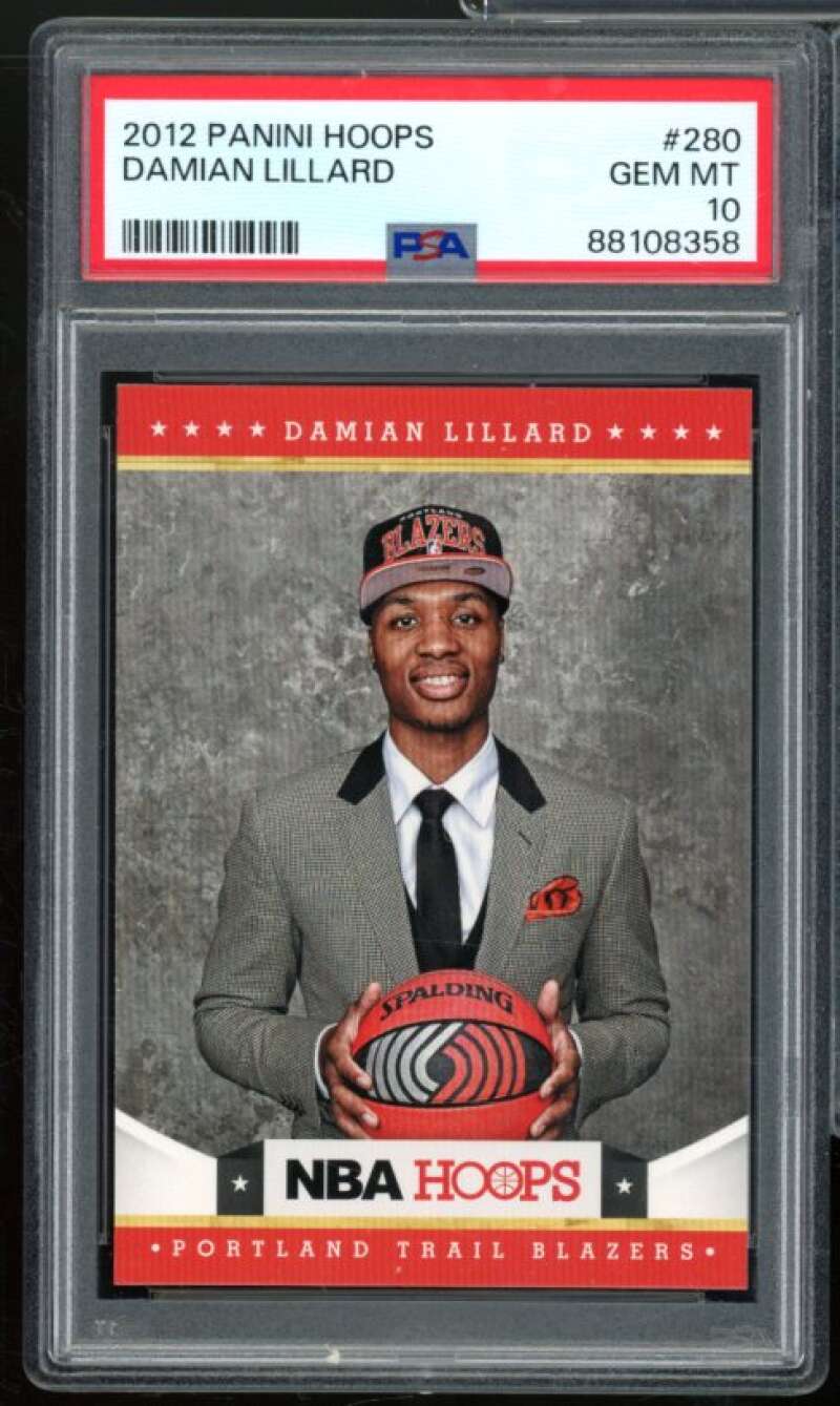 Damian Lillard Rookie Card 2012-13 Hoops #280 PSA 10 Image 1