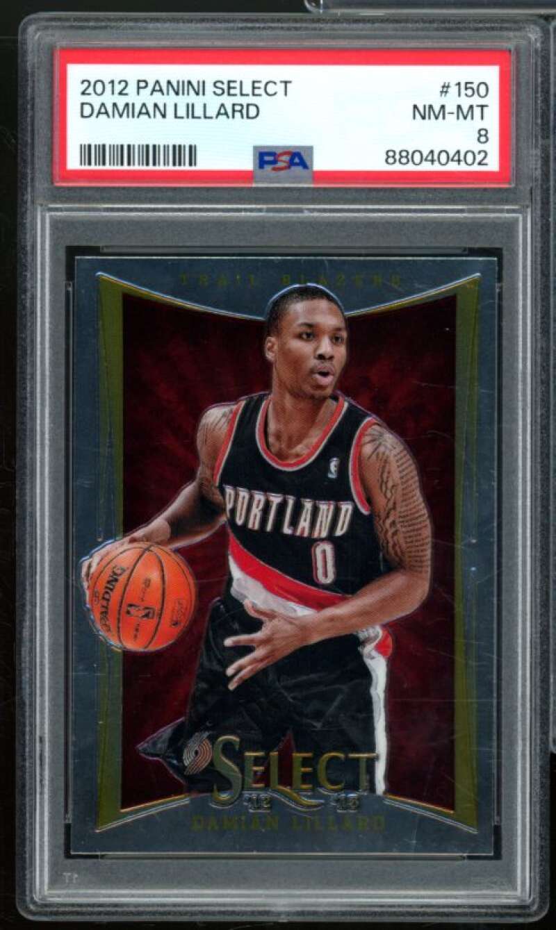 Damian Lillard Rookie Card 2012-13 Panini Select #150 PSA 8 Image 1