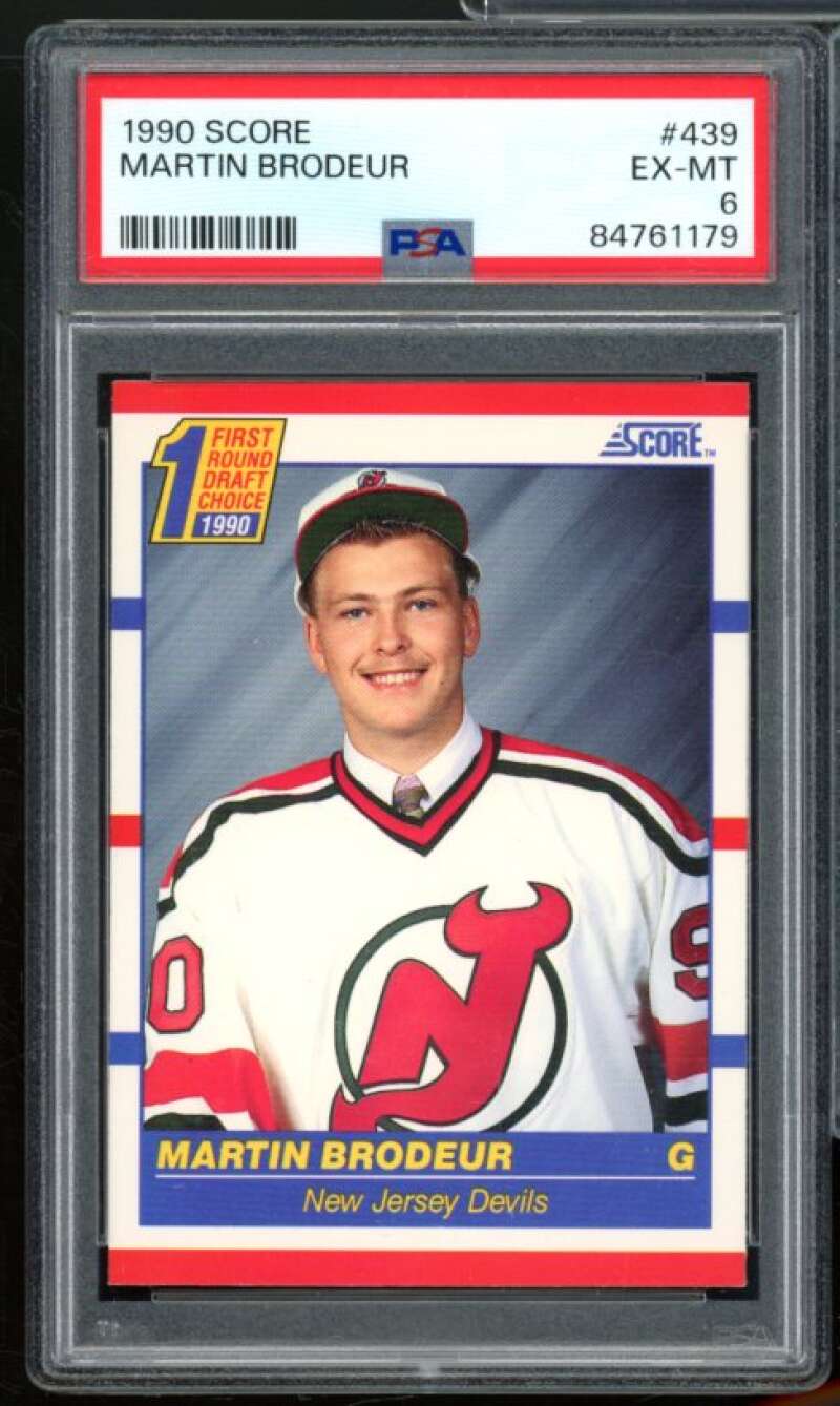 Martin Brodeur Rookie Card 1990-91 Score #439 PSA 6 Image 1