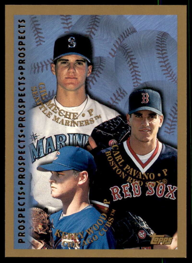 Kerry Wood/Pavano/Meche Rookie Card 1998 Topps #256  Image 1