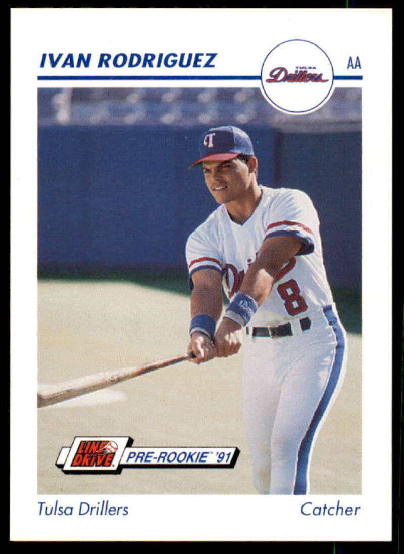 Ivan Rodriguez Rookie Card 1991 Line Drive AA #592  Image 1