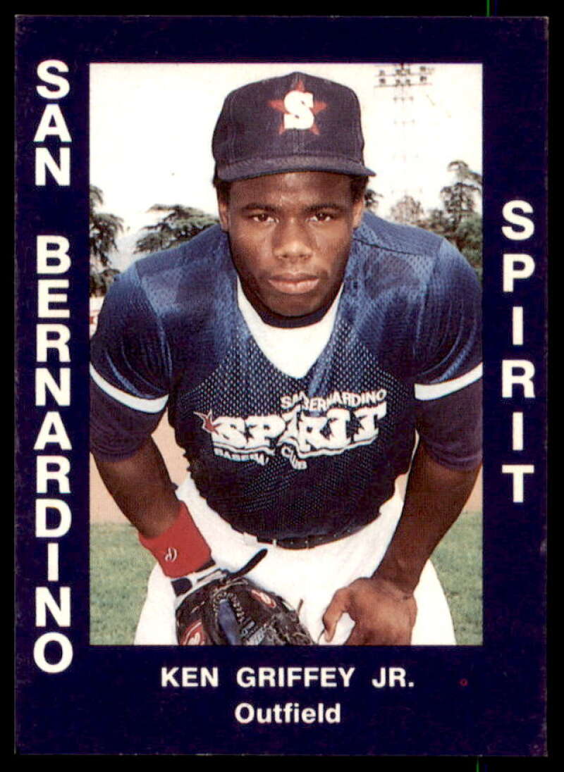 Ken Griffey Jr. Rookie Card 1988 San Bernardino Spirit Cal League Cards #34  Image 1