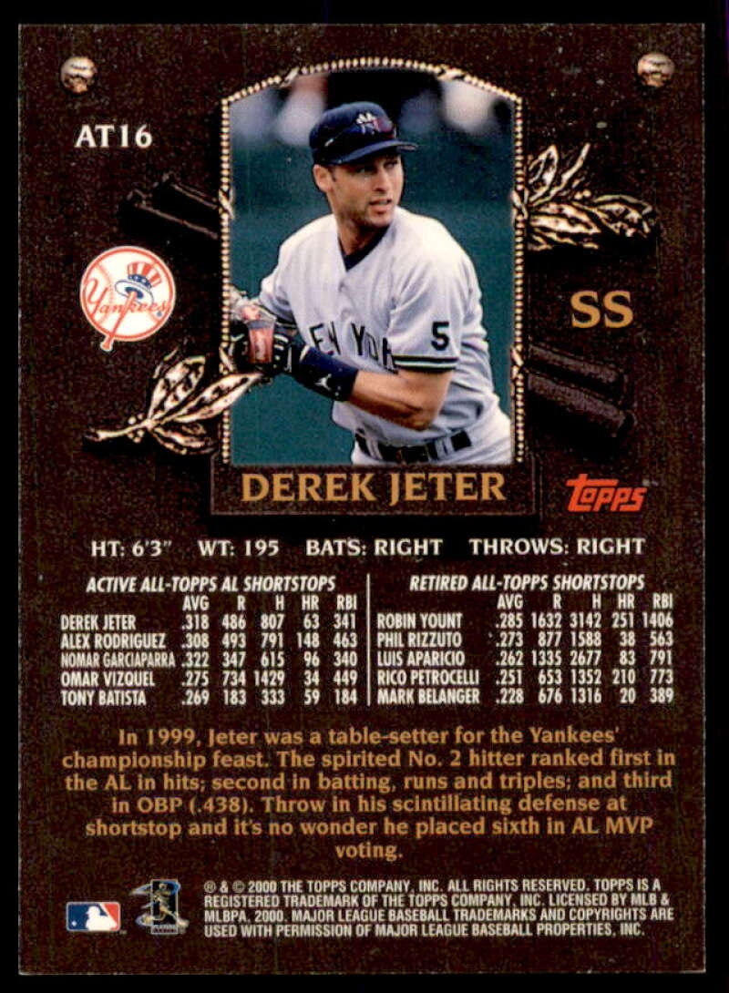 Derek Jeter Card 2000 Topps All-Topps #AT16  Image 2