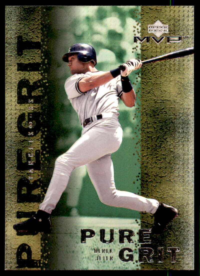 Derek Jeter Card 2000 Upper Deck MVP Pure Grit #G1  Image 1