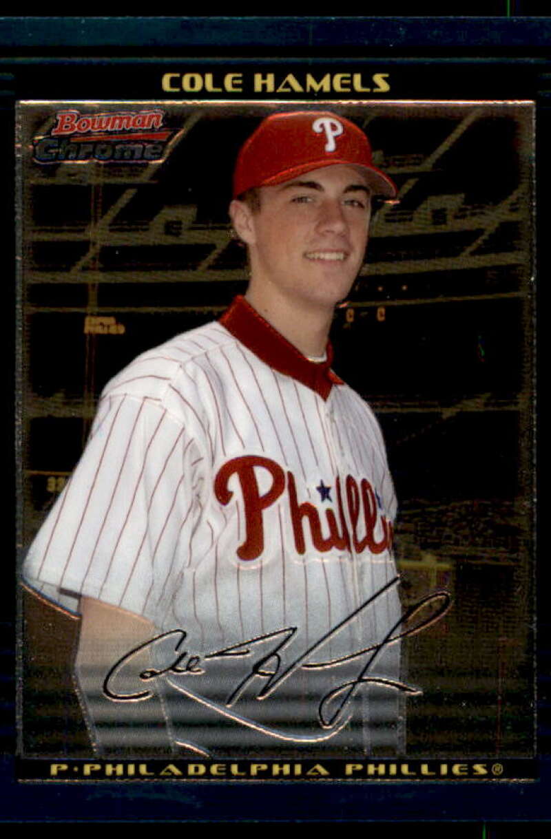 Cole Hamels Rookie Card 2002 Bowman Chrome Draft #17  Image 1