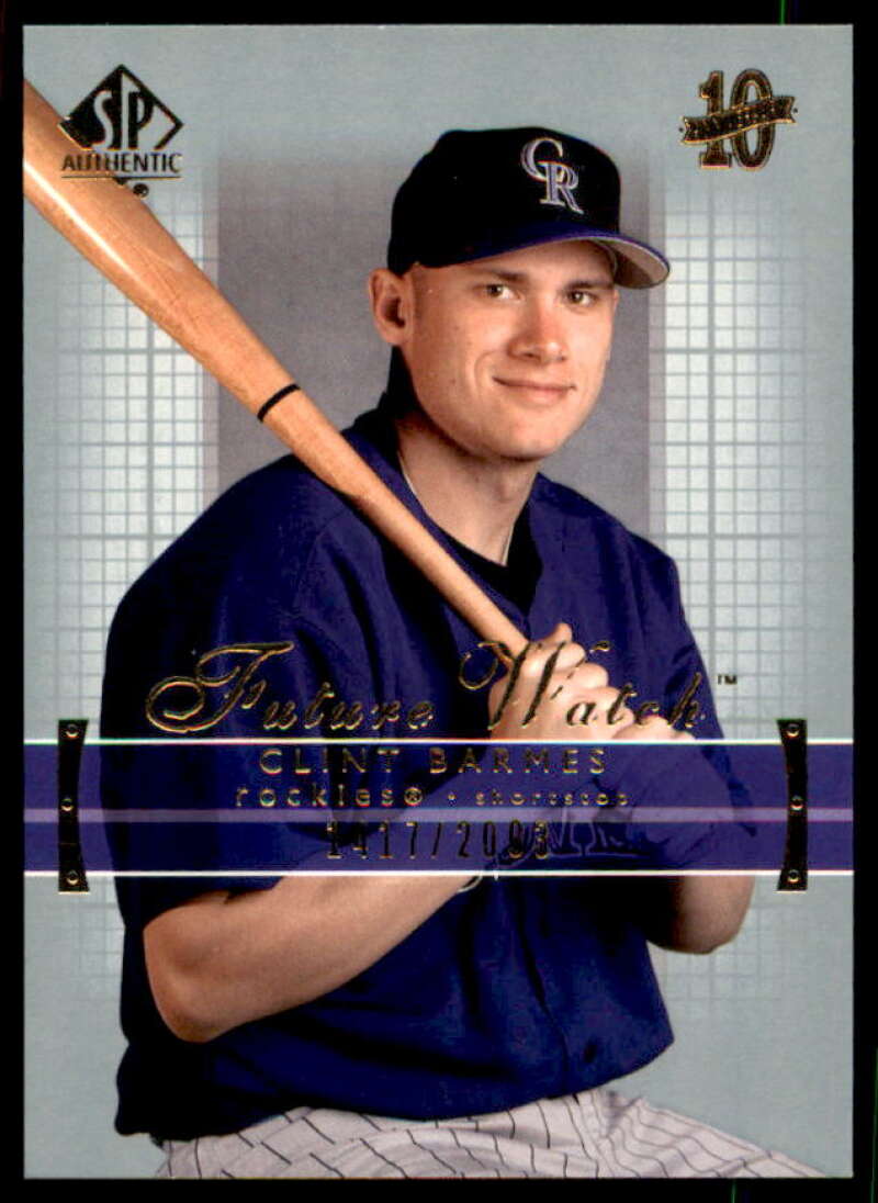 Clint Barmes FW Rookie Card 2003 SP Authentic #166  Image 1