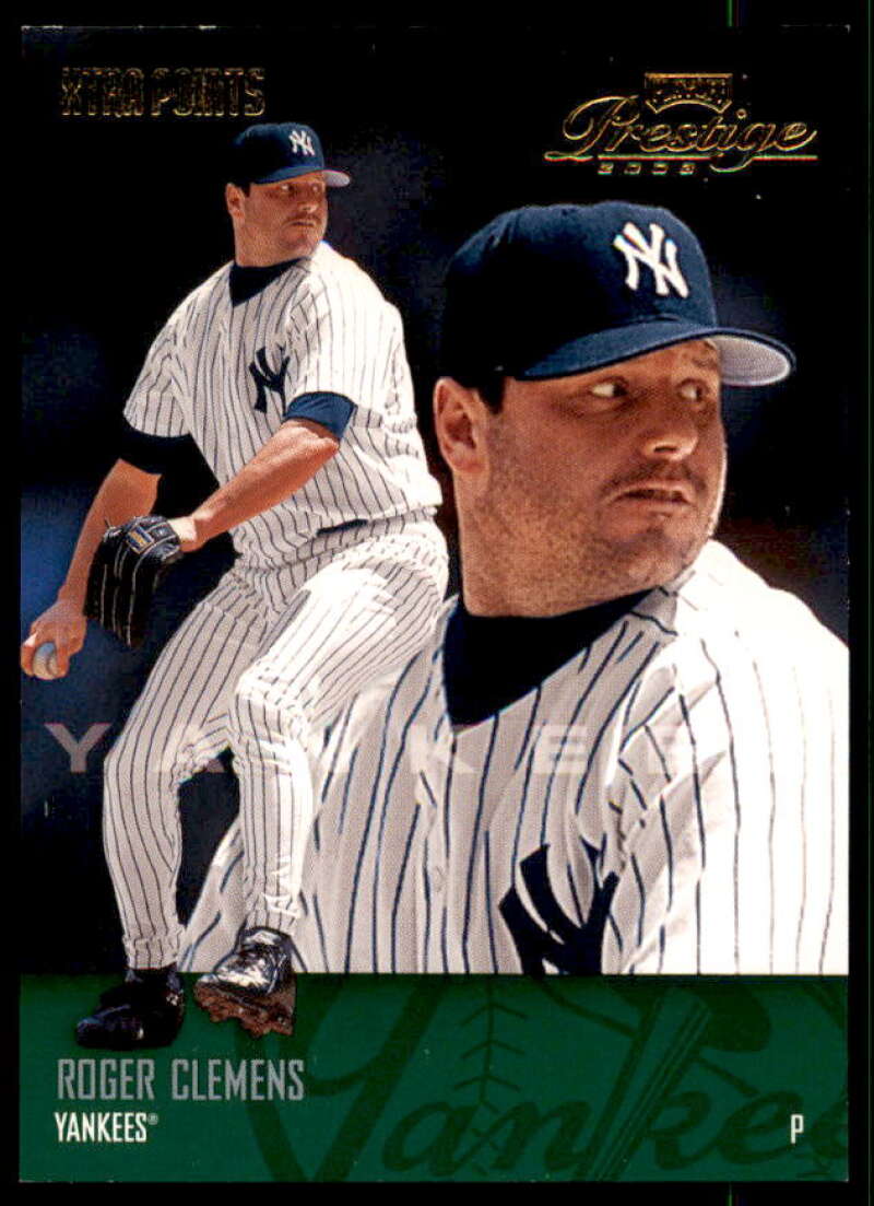 Roger Clemens Card 2003 Playoff Prestige Xtra Points Green #58  Image 1
