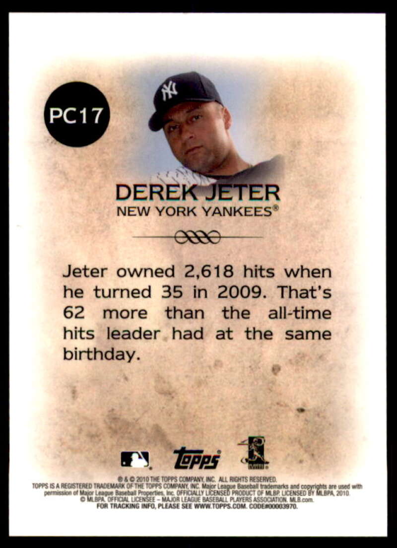 Derek Jeter Card 2010 Topps Legends Platinum Chrome Wal-Mart Cereal #PC17  Image 2