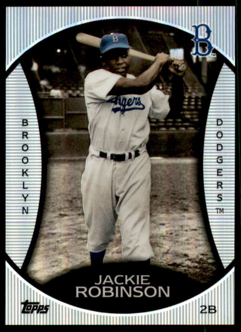 Jackie Robinson Card 2010 Topps Legends Platinum Chrome Wal-Mart Cereal #PC15  Image 1