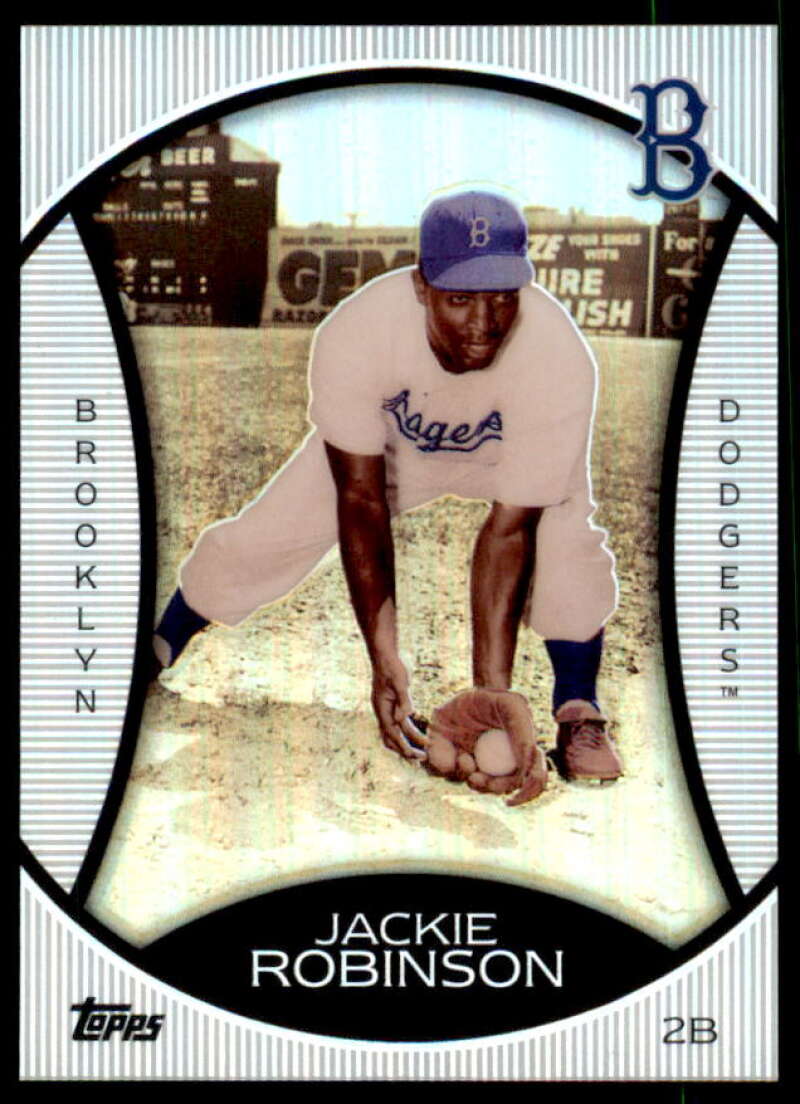 Jackie Robinson Card 2010 Topps Legends Platinum Chrome Wal-Mart Cereal #PC2  Image 1