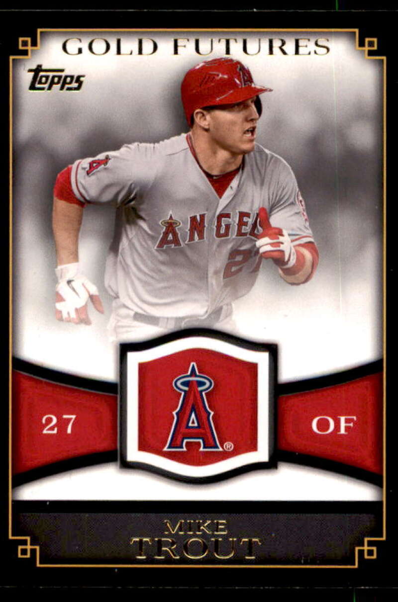 Mike Trout Card 2012 Topps Gold Futures #GF16  Image 1