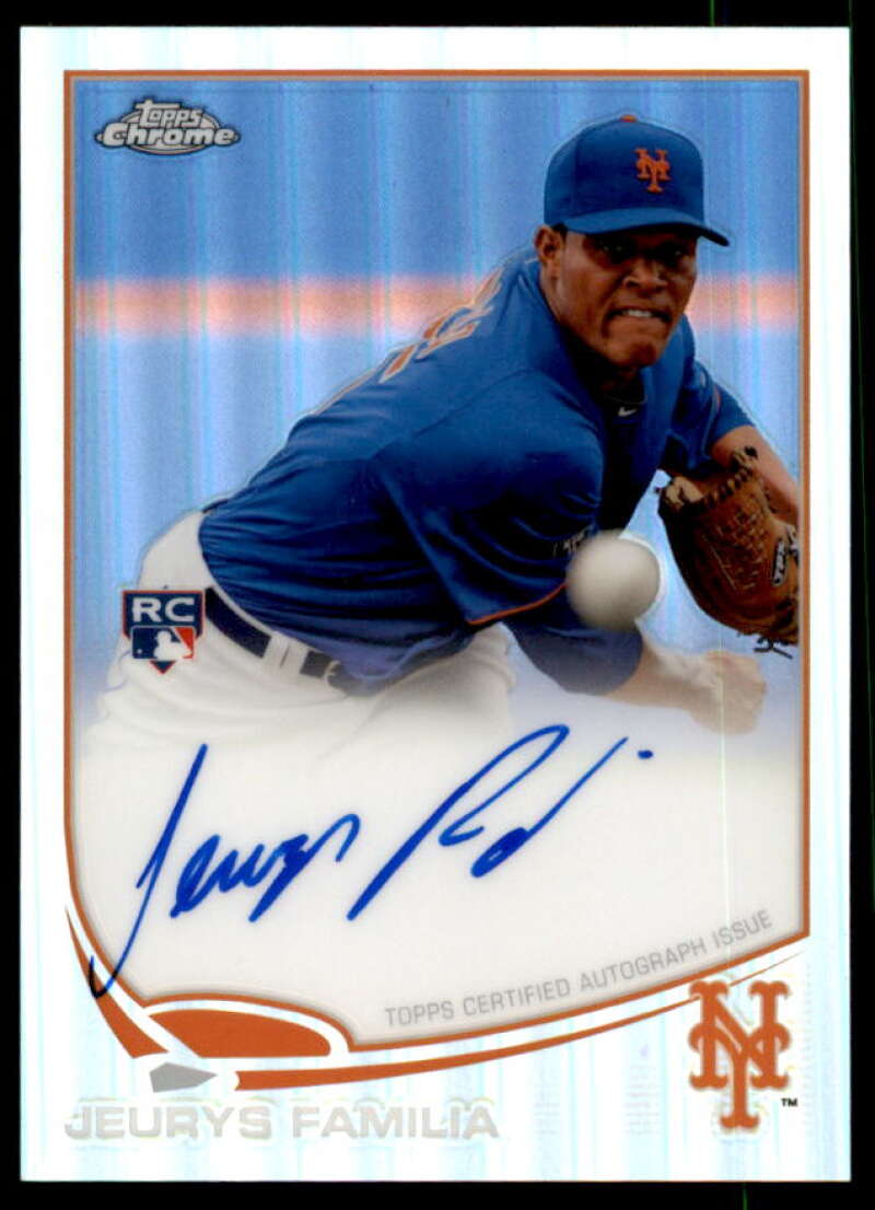 Jeurys Familia Rookie Card 2013 Topps Chrome Rookie Autographs Refractors #59  Image 1