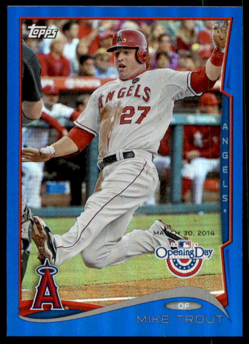 Mike Trout Card 2014 Topps Opening Day Blue #1  Image 1