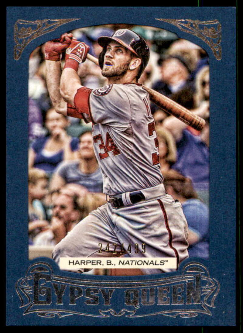 Bryce Harper Card 2014 Topps Gypsy Queen Framed Blue #100  Image 1