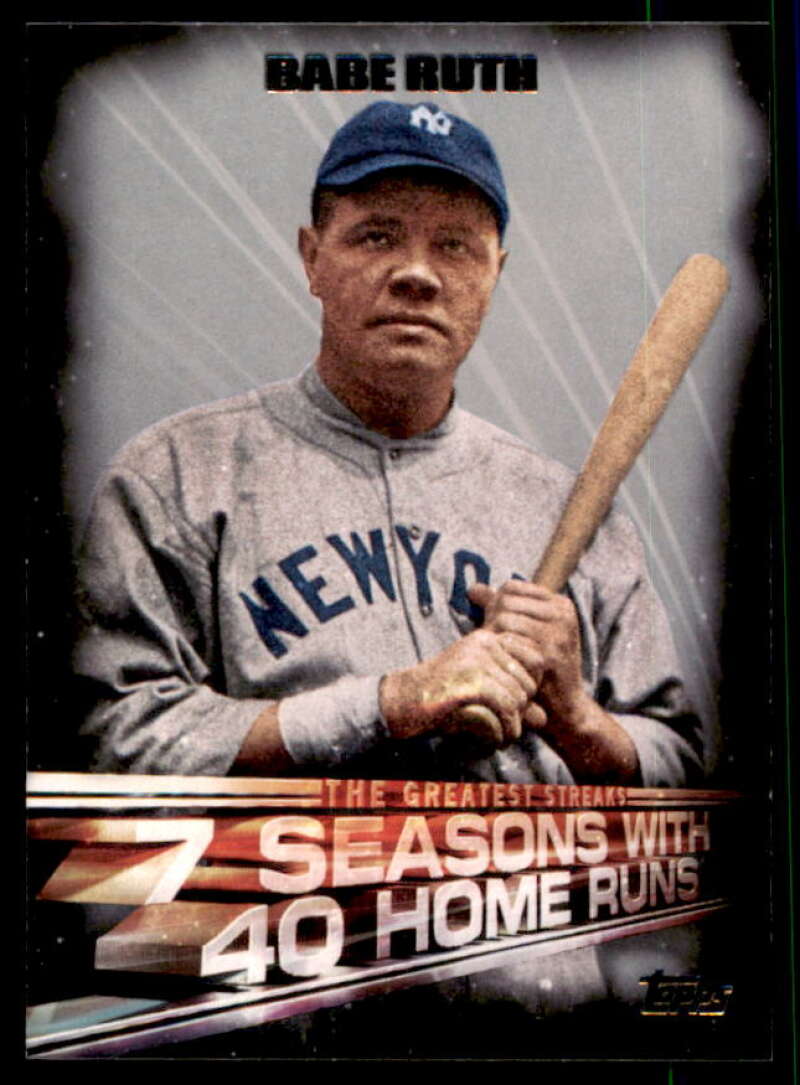 Babe Ruth Card 2016 Topps The Greatest Streaks #GS05  Image 1