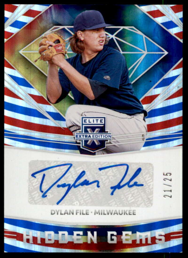 Dylan File 2020 Elite Extra Edition Hidden Gems Autographs Red White Blue #41  Image 1