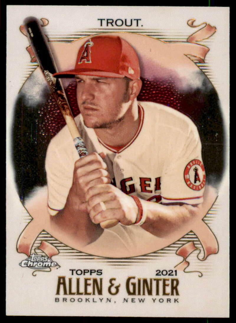 Mike Trout Card 2021 Topps Allen and Ginter Chrome #32  Image 1
