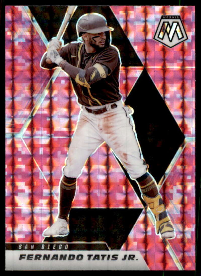 Fernando Tatis Jr. Card 2021 Panini Mosaic Mosaic Pink Camo #123  Image 1