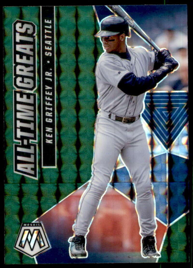 Ken Griffey Jr. Card 2021 Panini Mosaic All-Time Greats Mosaic Green #7  Image 1