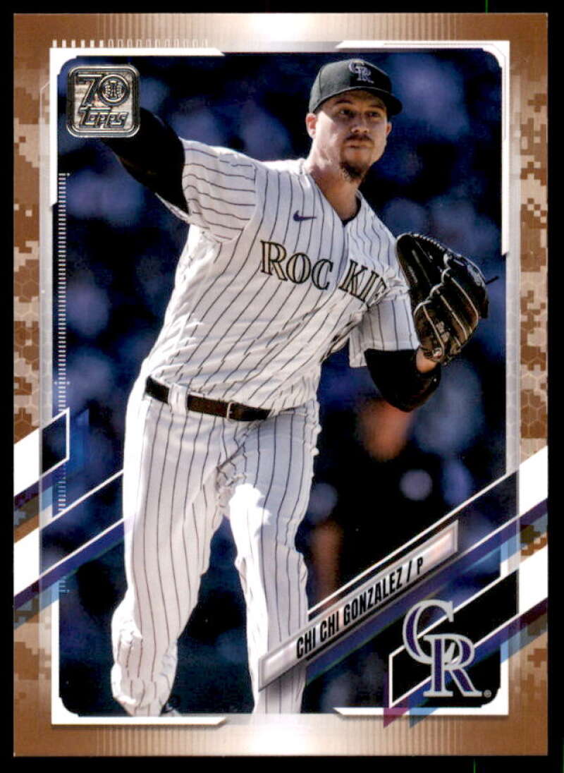 Chi Chi Gonzalez Card 2021 Topps Update Memorial Day Camo #US25  Image 1
