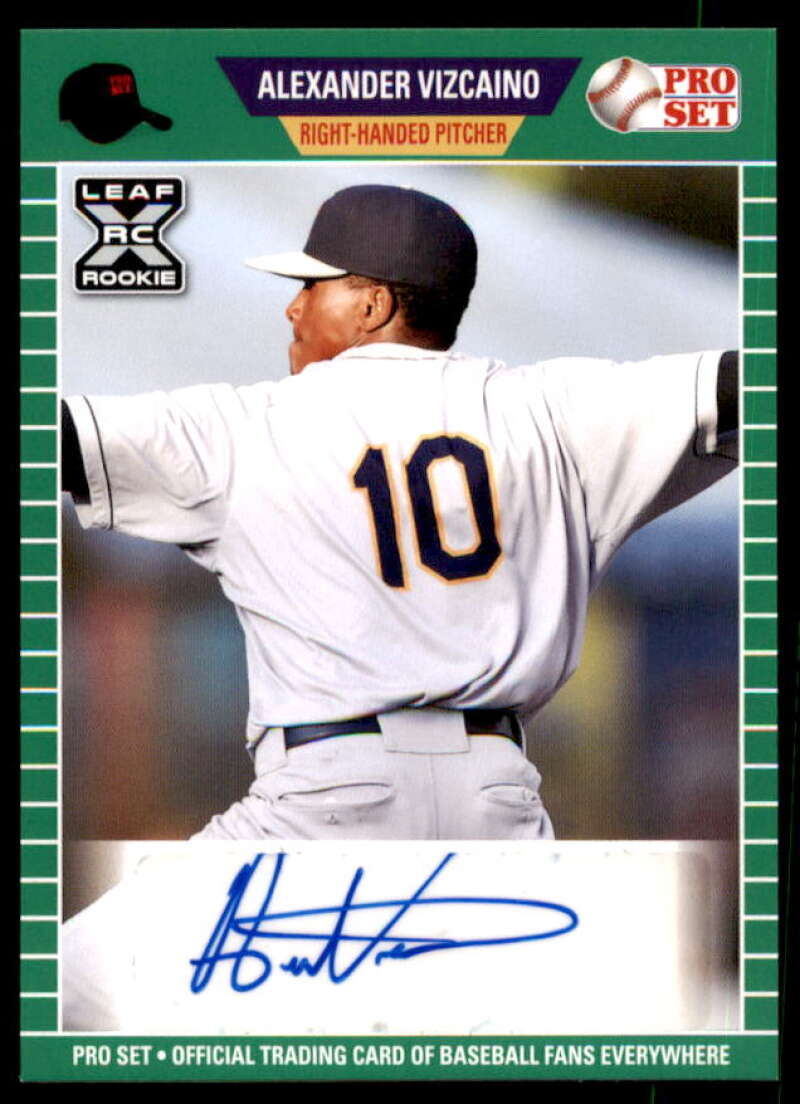 Alexander Vizcaino Rookie Card 2021 Leaf Pro Set Autographs Green #PSAV2  Image 1