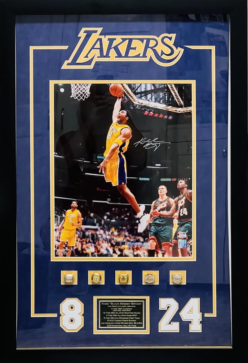 Kobe Bryant Autographed Signed 41" x 28" Custom Framed Poster PSA DNA Authentic  Image 1