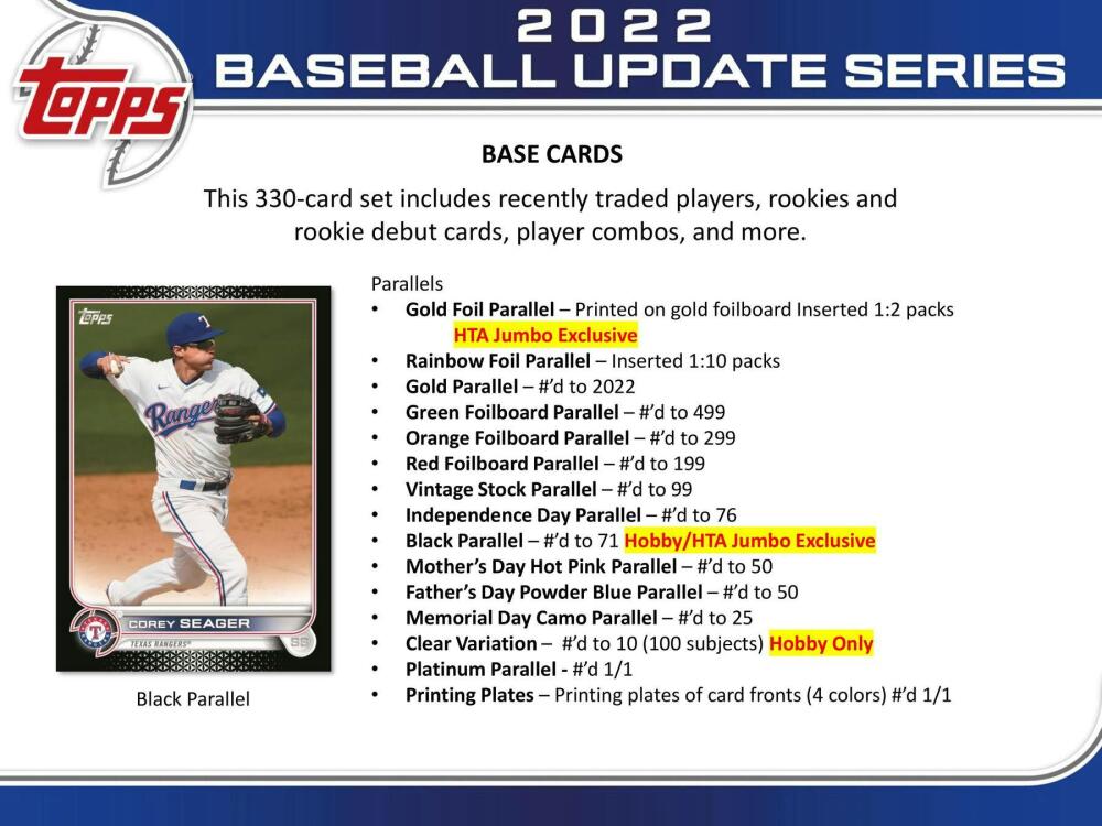 2022 Topps Update Series Baseball Hobby Box Image 4