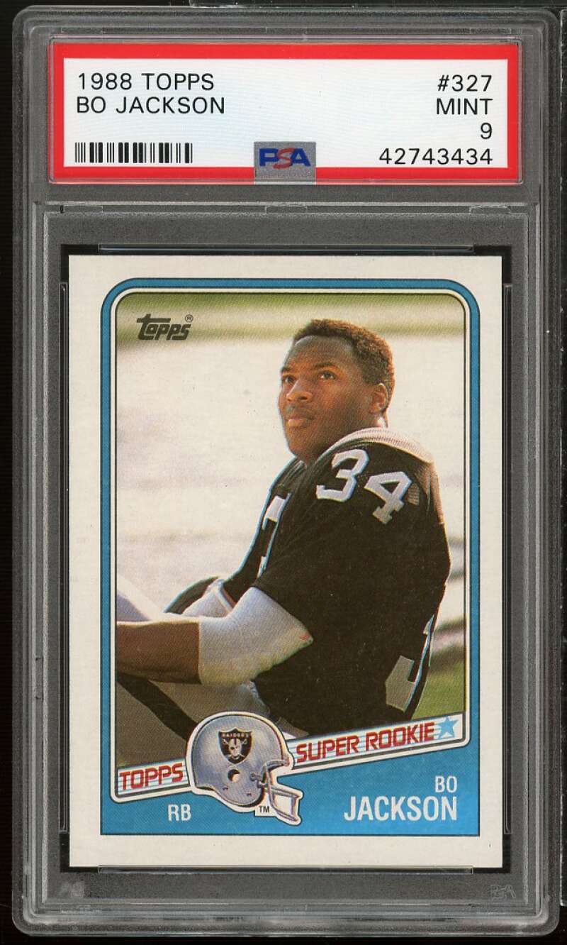 Bo Jackson Rookie Card 1988 Topps #327 PSA 9 Image 1