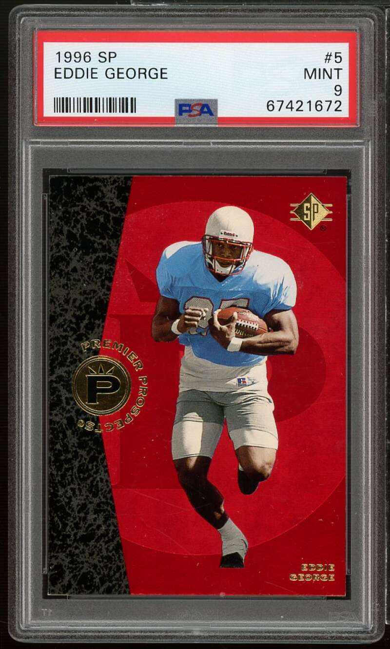 Eddie George Rookie Card 1996 SP #5 PSA 9 Image 1