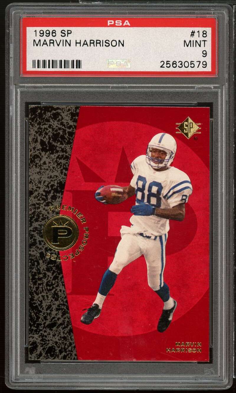 Marvin Harrison Rookie Card 1996 SP #18 PSA 9 Image 1