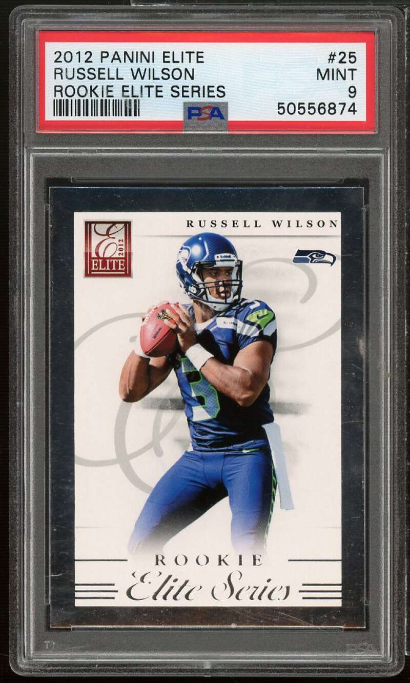 Russell Wilson Rookie Card 2012 Panini Elite Series Series #25 PSA 9 Image 1