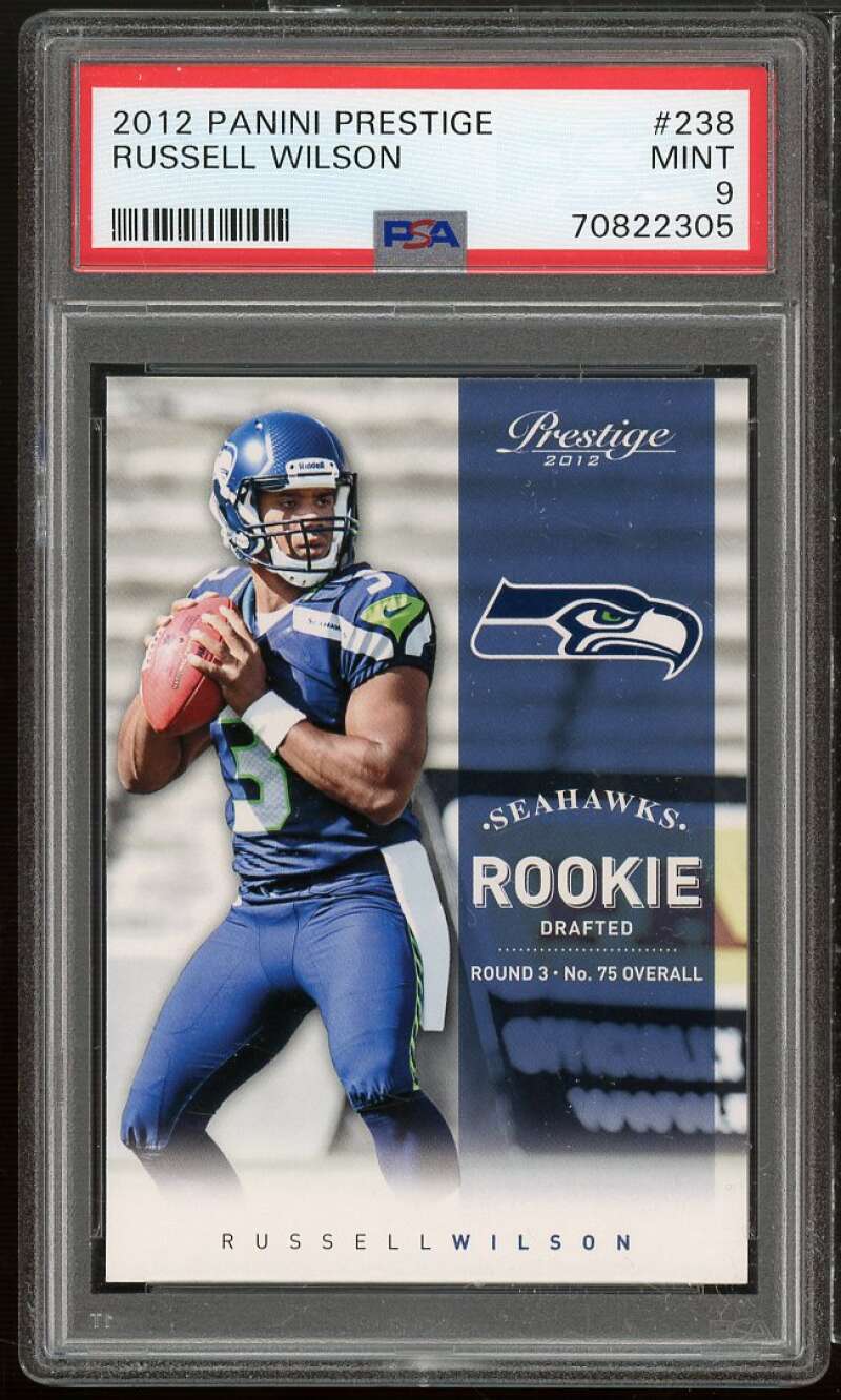 Russell Wilson Rookie Card 2012 Panini Prestige #238 PSA 9 Image 1