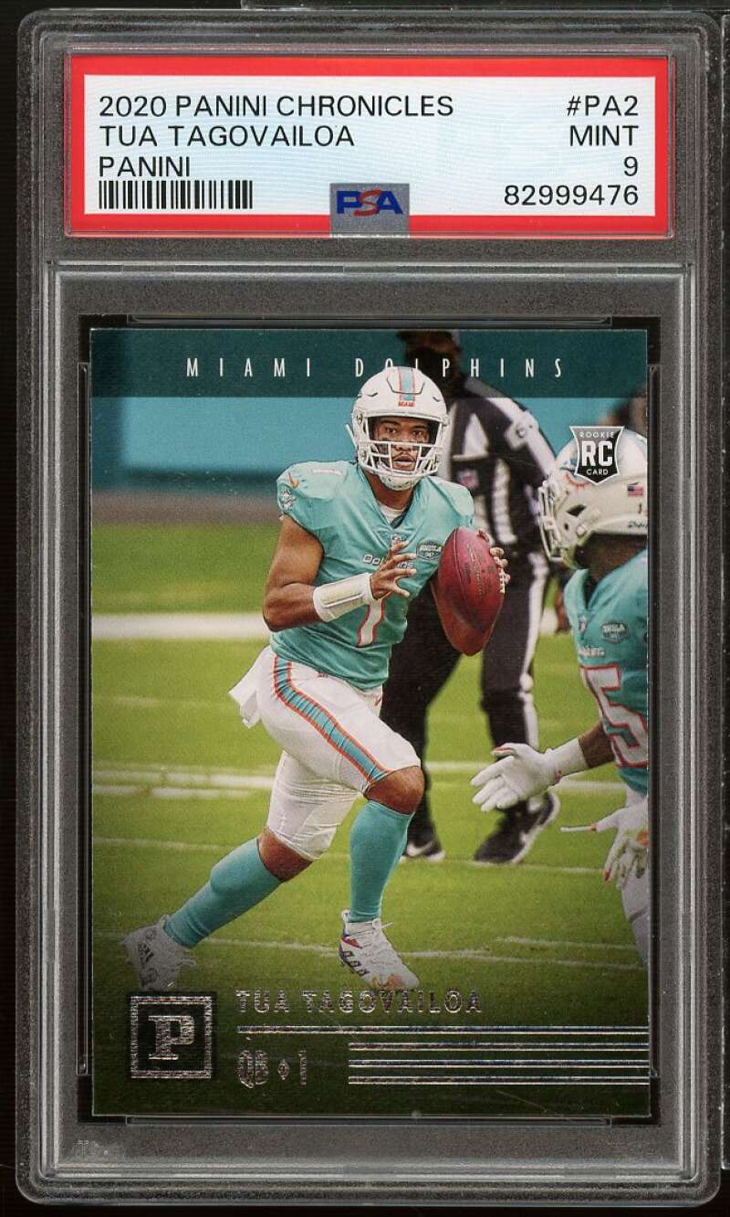 Tua Tagovailoa Rookie Card 2020 Panini Chronicles Panini #PA-2 PSA 9 Image 1