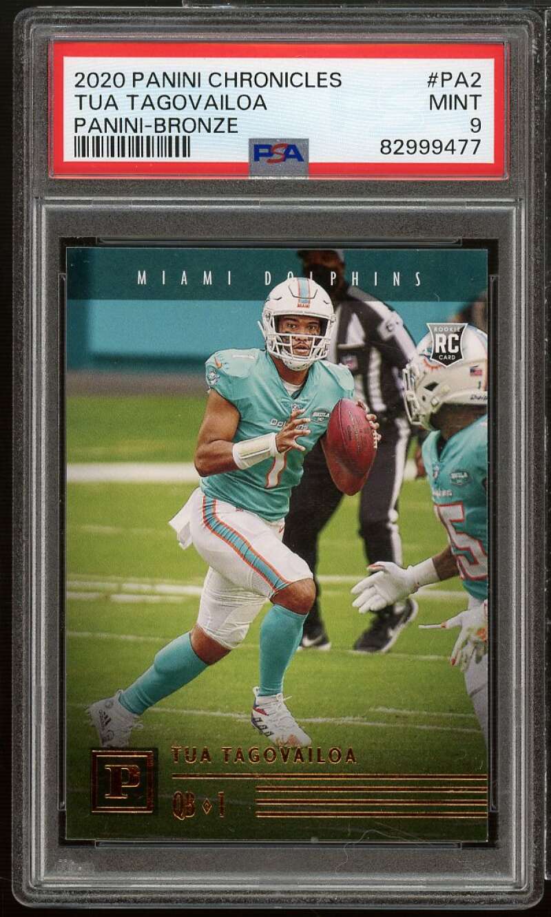 Tua Tagovailoa Rookie Card 2020 Panini Chronicles Panini Bronze #PA-2 PSA 9 Image 1