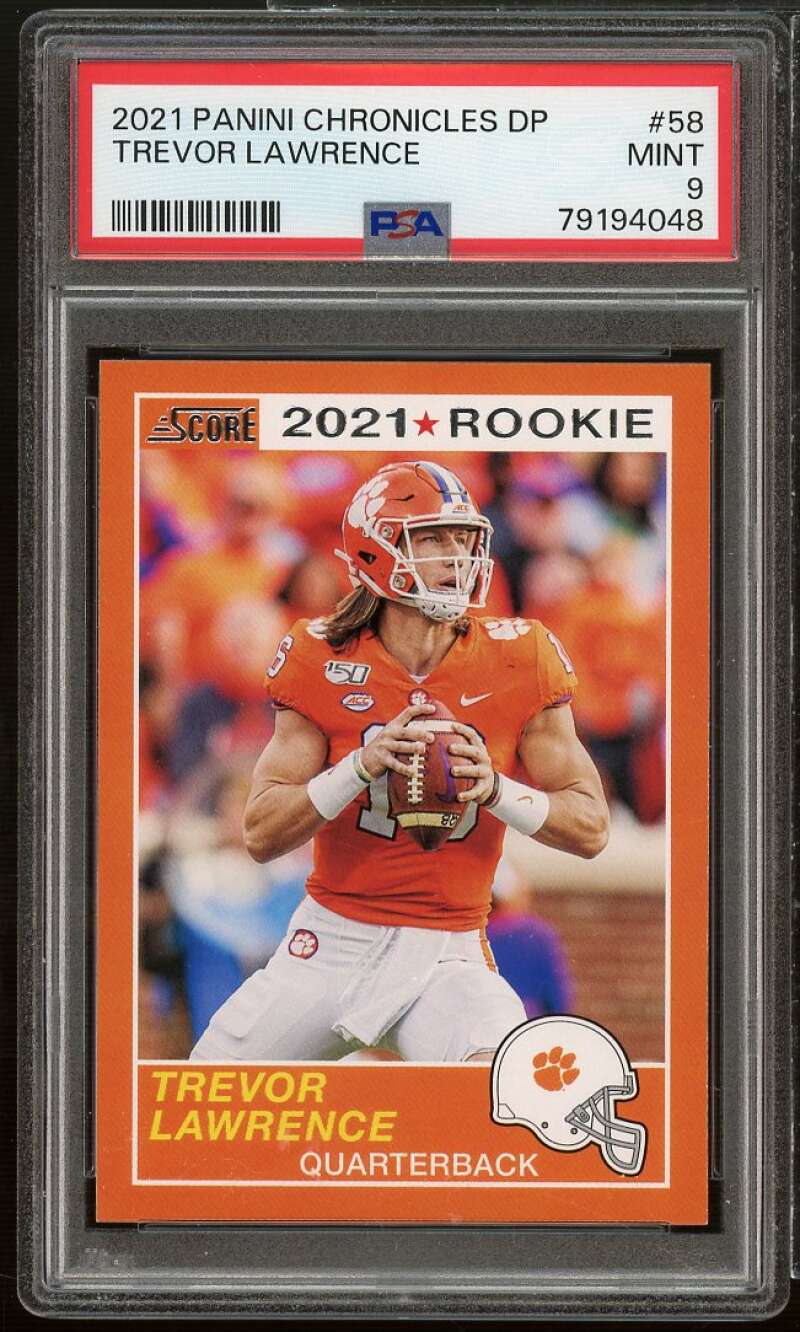 Trevor Lawrence Rookie Card 2021 Panini Chronicles DP #58 PSA 9 Image 1