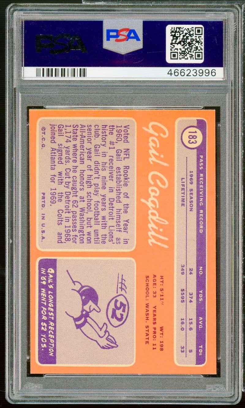 Gail Cogdill Card 1970 Topps #183 PSA 7 Image 2