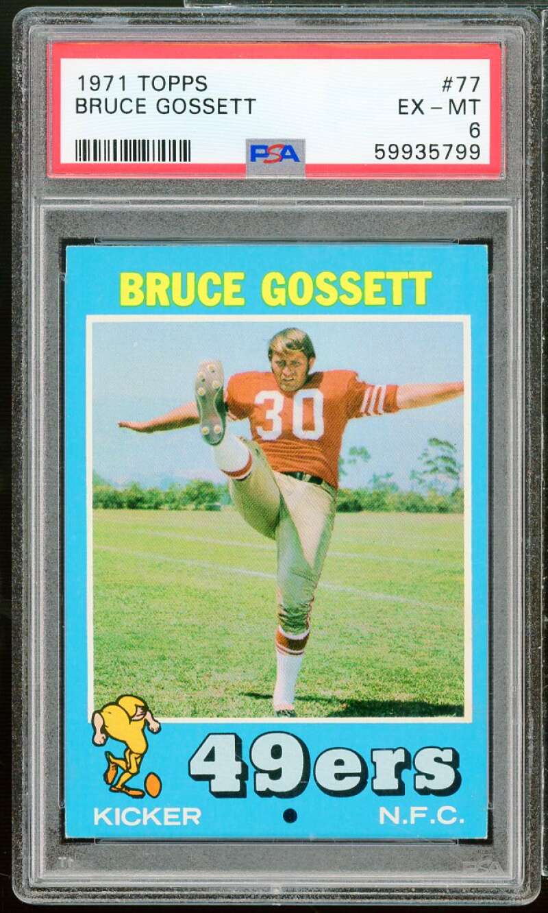 Bruce Gossett Card 1971 Topps #77 PSA 6 Image 1