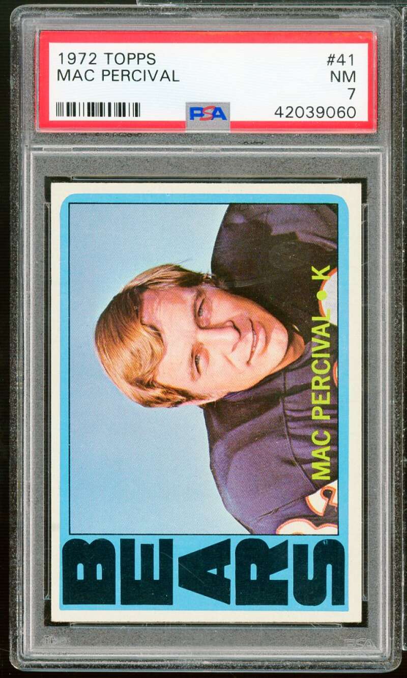 Mac Percival Card 1972 Topps #41 PSA 7 Image 1